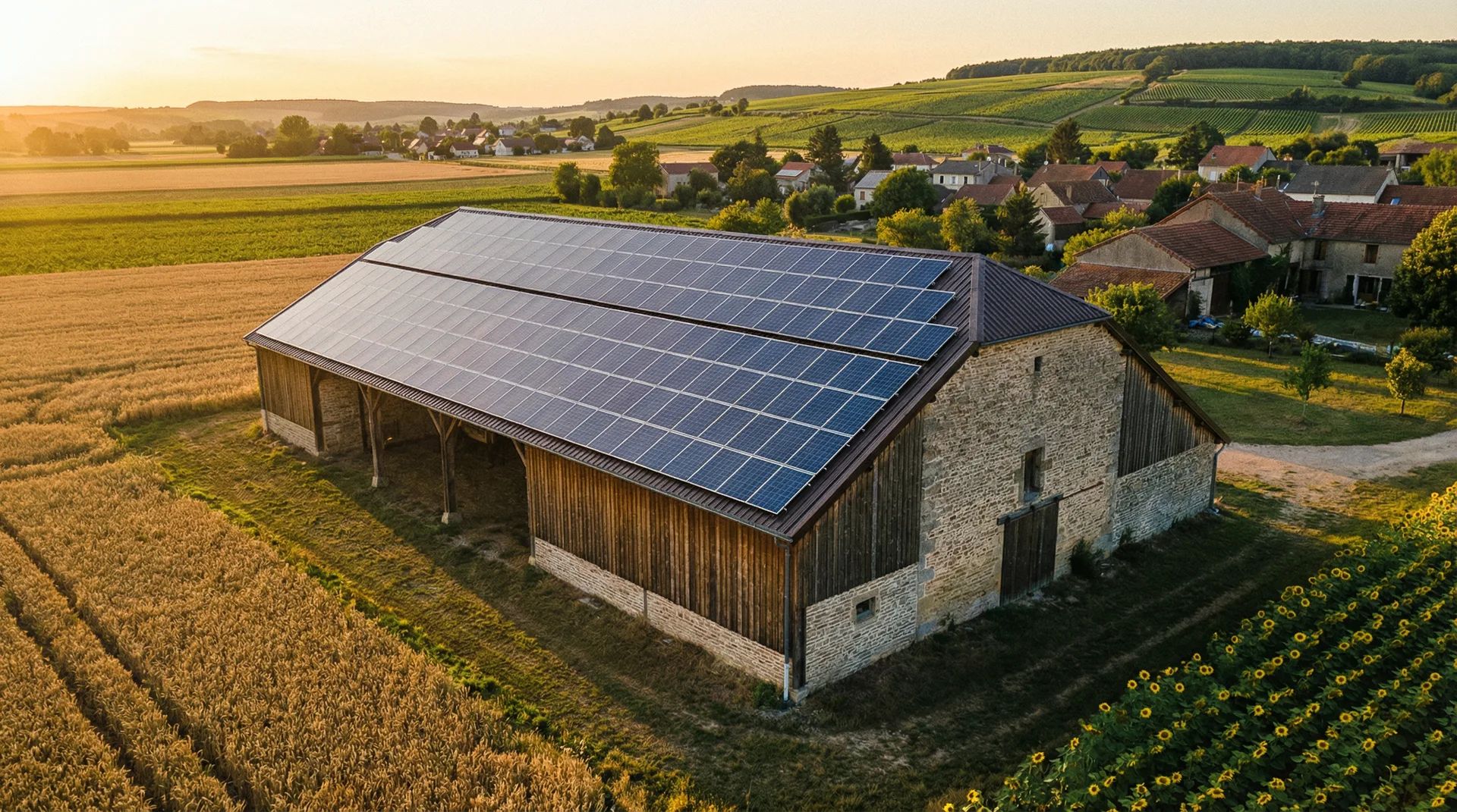 Hangar agricole photovoltaïque à Aix-en-Provence - Projet SOLANEA